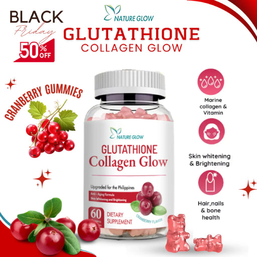 Nature Glow Glutathione Collagen Glow Strawberry Flavor 60 Gummies Original