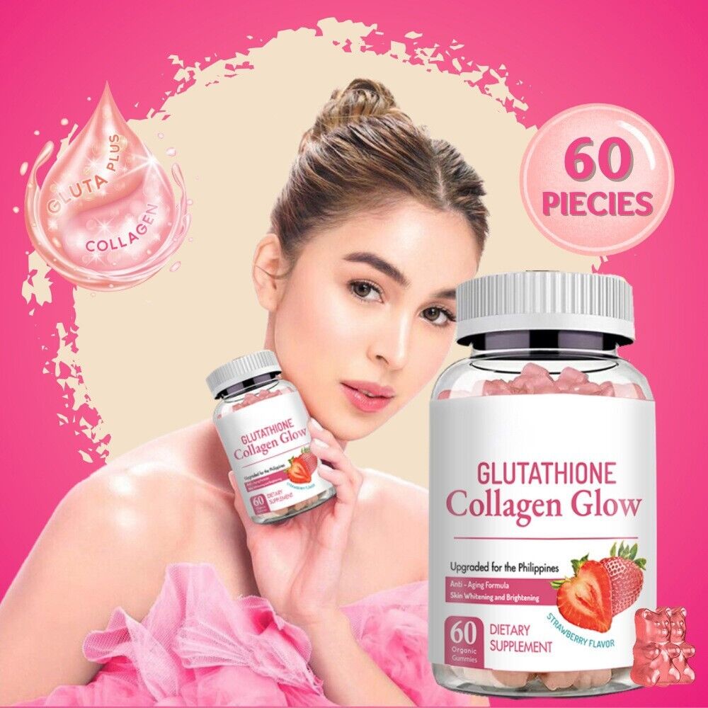 Nature Glow Glutathione Collagen Glow Strawberry Flavor 60 Gummies Original