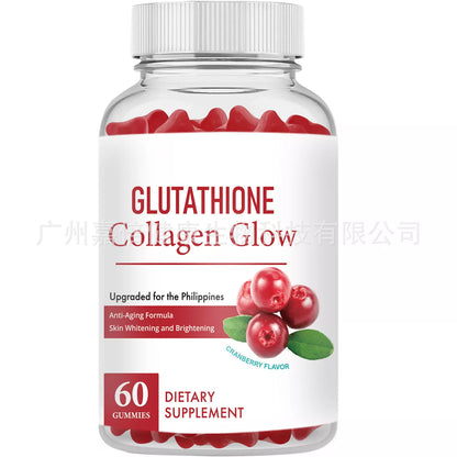 Glutathione Collagen Gummies Skin Lightening Hair,Nails & Bones Health 60Pcs